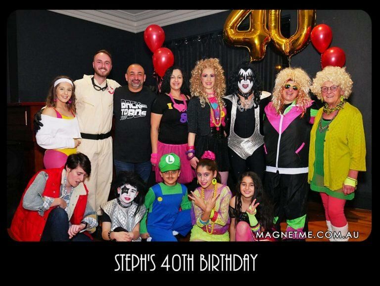 Dress up party fun for a 40th - Photo magnets for 40th Birthday by Magnet-Me